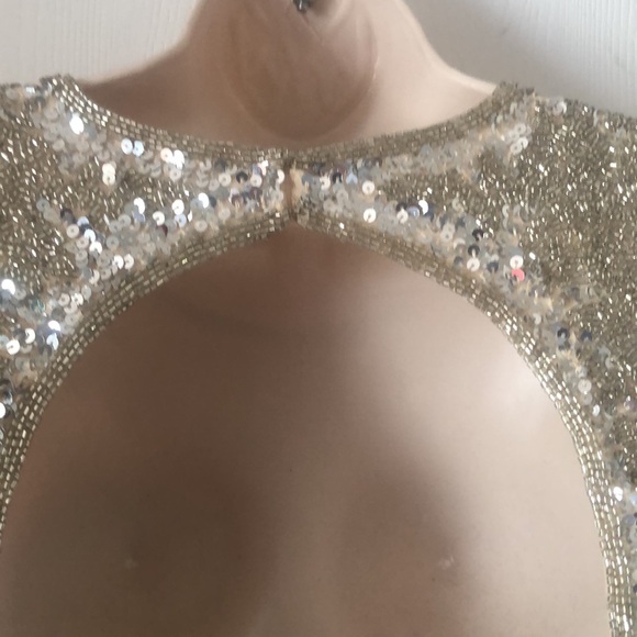 Woman’s Prim Avera homecoming party formal sequin mermaid silver dress - Picture 7 of 13